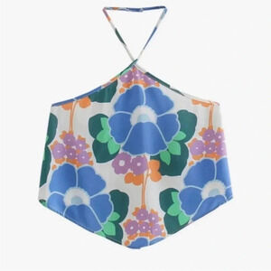 Zara floral handkerchief crop top